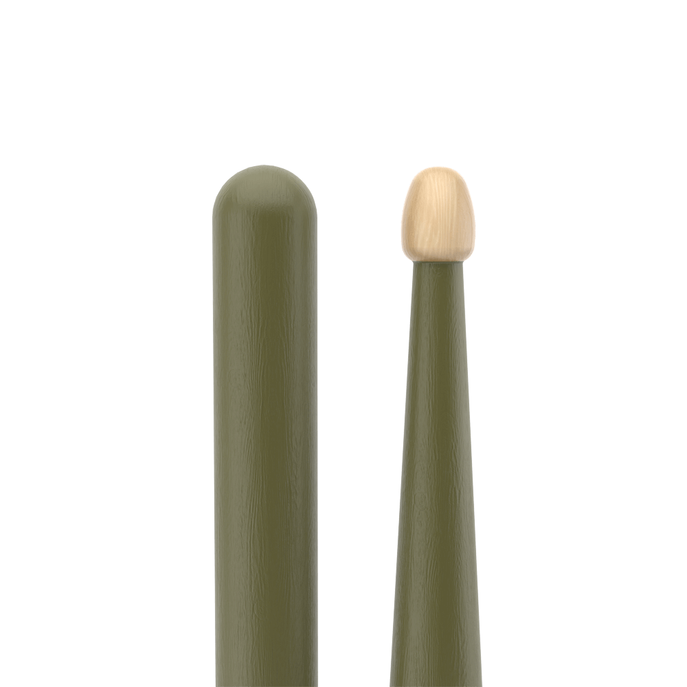 ProMark Rebound 5B Painted Green Hickory Drumstick, Acorn Wood Tip