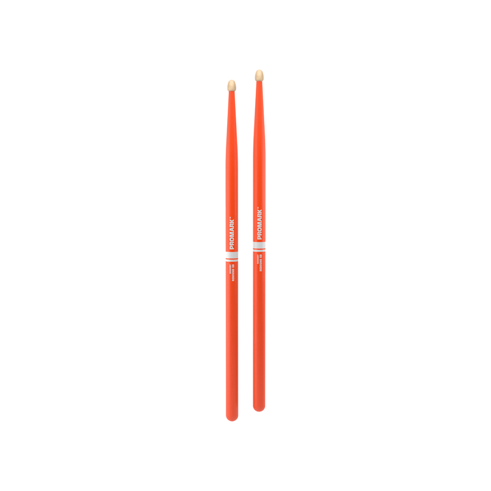 ProMark Rebound 5B Painted Orange Hickory Drumstick, Acorn Wood Tip