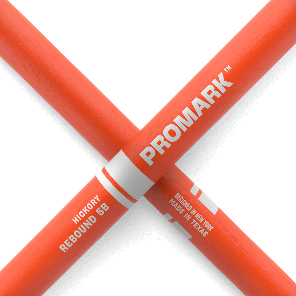ProMark Rebound 5B Painted Orange Hickory Drumstick, Acorn Wood Tip
