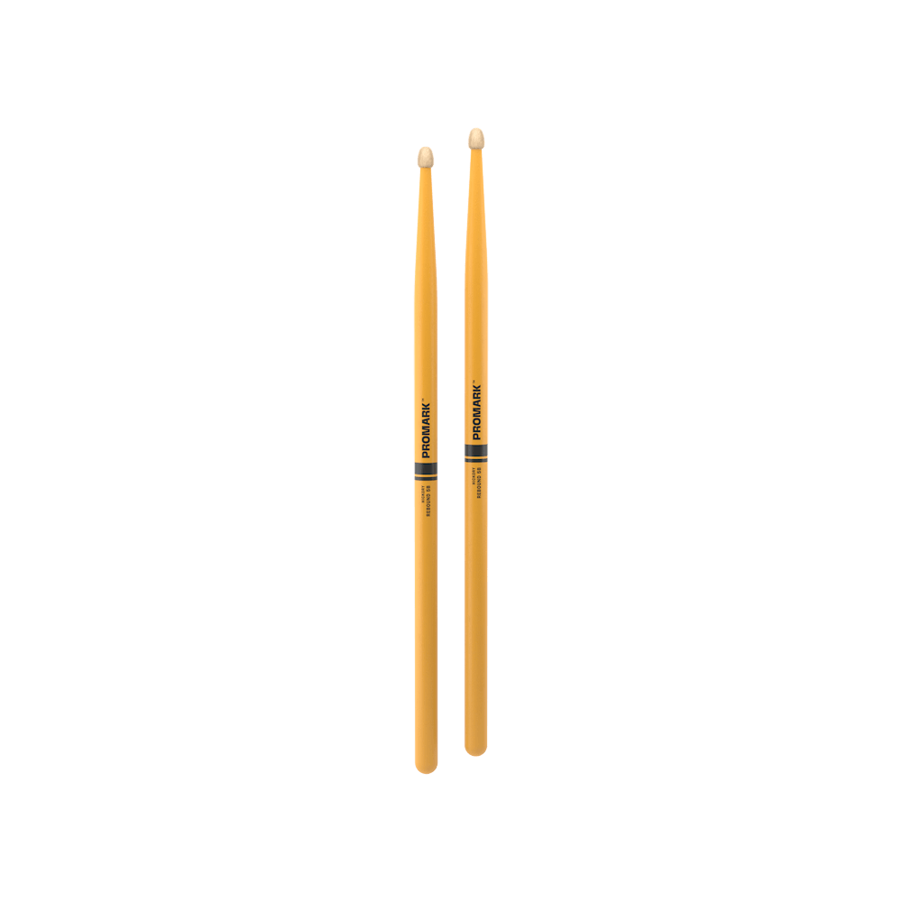 ProMark Rebound 5B Painted Yellow Hickory Drumstick, Acorn Wood Tip