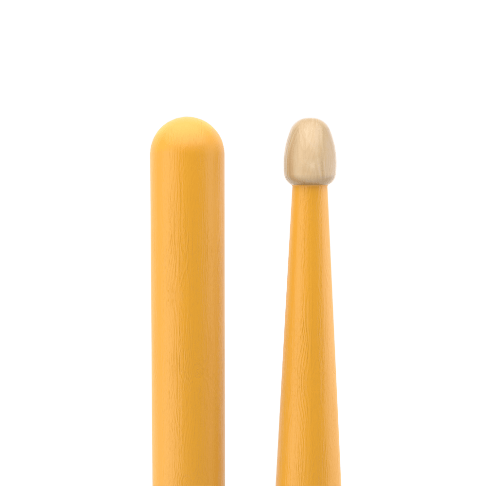 ProMark Rebound 5B Painted Yellow Hickory Drumstick, Acorn Wood Tip