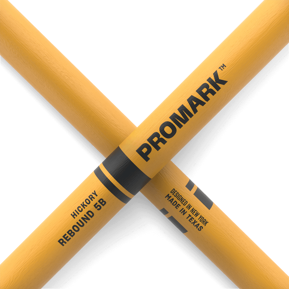 ProMark Rebound 5B Painted Yellow Hickory Drumstick, Acorn Wood Tip