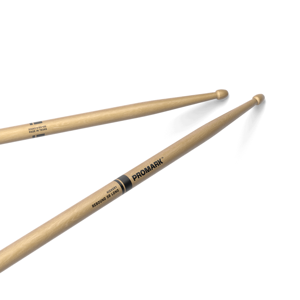 ProMark Rebound 5B Long Hickory Drumstick, Acorn Wood Tip