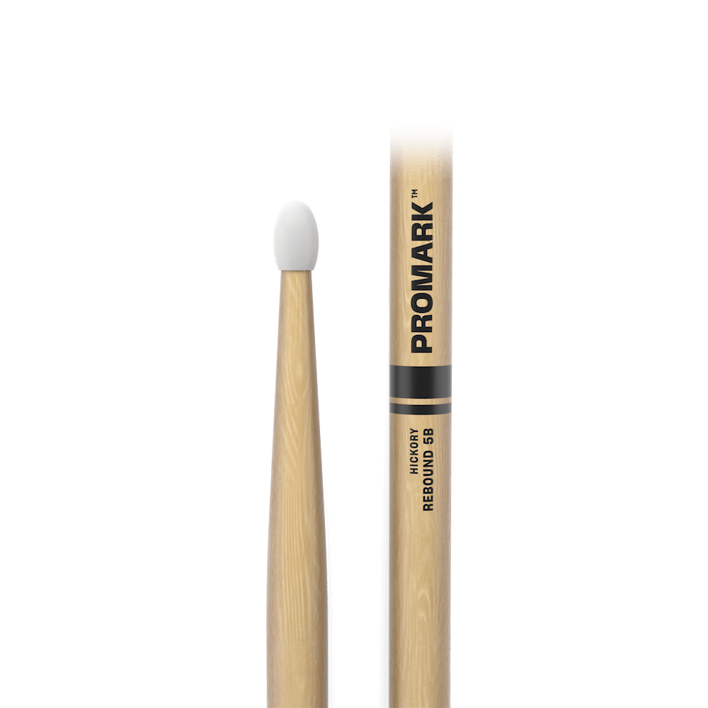 ProMark Rebound 5B Hickory Drumstick, Oval Nylon Tip