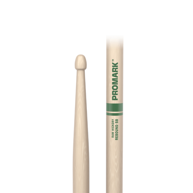 Rebound 5B Raw Hickory Drumstick, Acorn Wood Tip