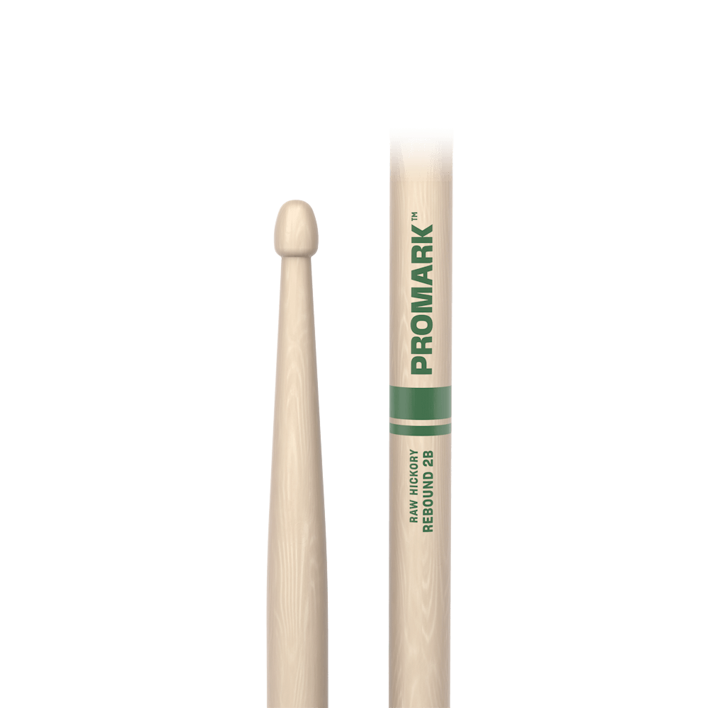 ProMark Rebound 2B Raw Hickory Drumstick, Acorn Wood Tip