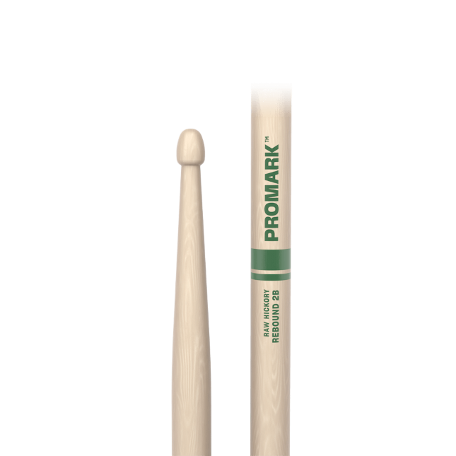 Rebound 2B Raw Hickory Drumstick, Acorn Wood Tip
