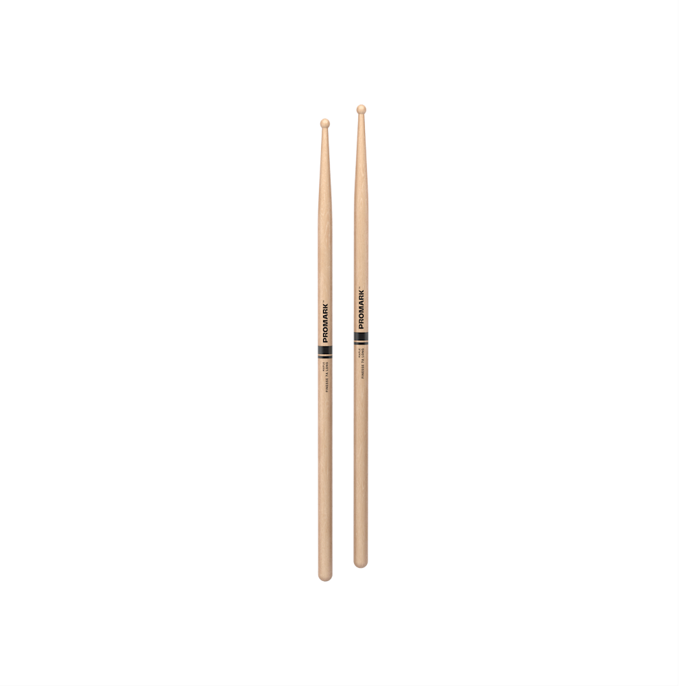 ProMark Finesse 7A Long Maple Drumstick, Small Round Wood Tip