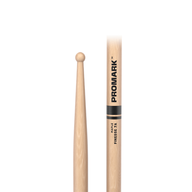 Finesse 7A Maple Drumstick, Small Round Wood Tip