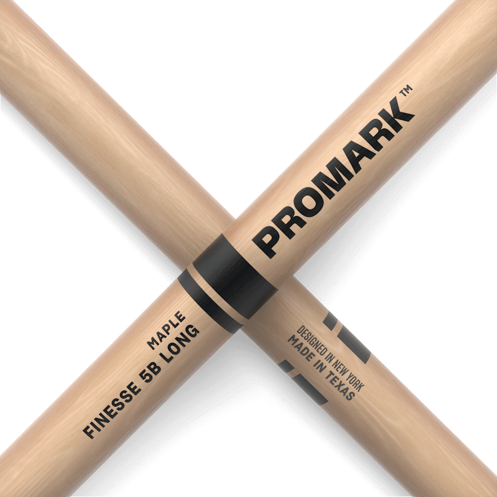 ProMark Finesse 5B Long Maple Drumstick, Small Round Wood Tip