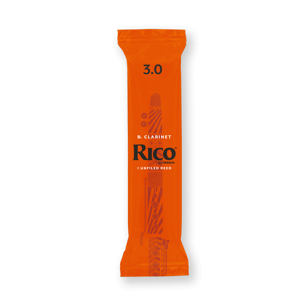 Rico by D'Addario Bb Clarinet Reeds, Strength 3.0, 50-pack