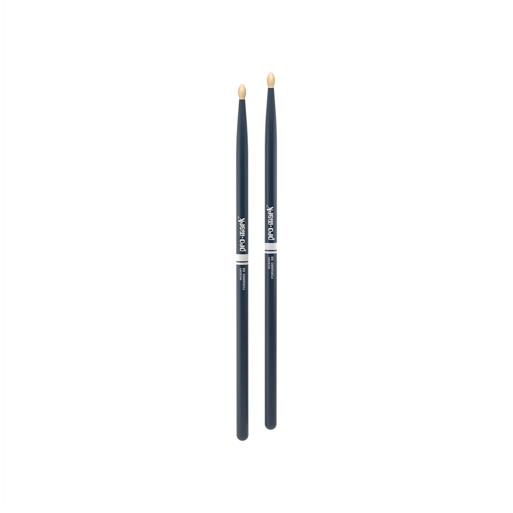 ProMark Classic Forward 5A Painted Blue Hickory Drumstick, Oval Wood Tip