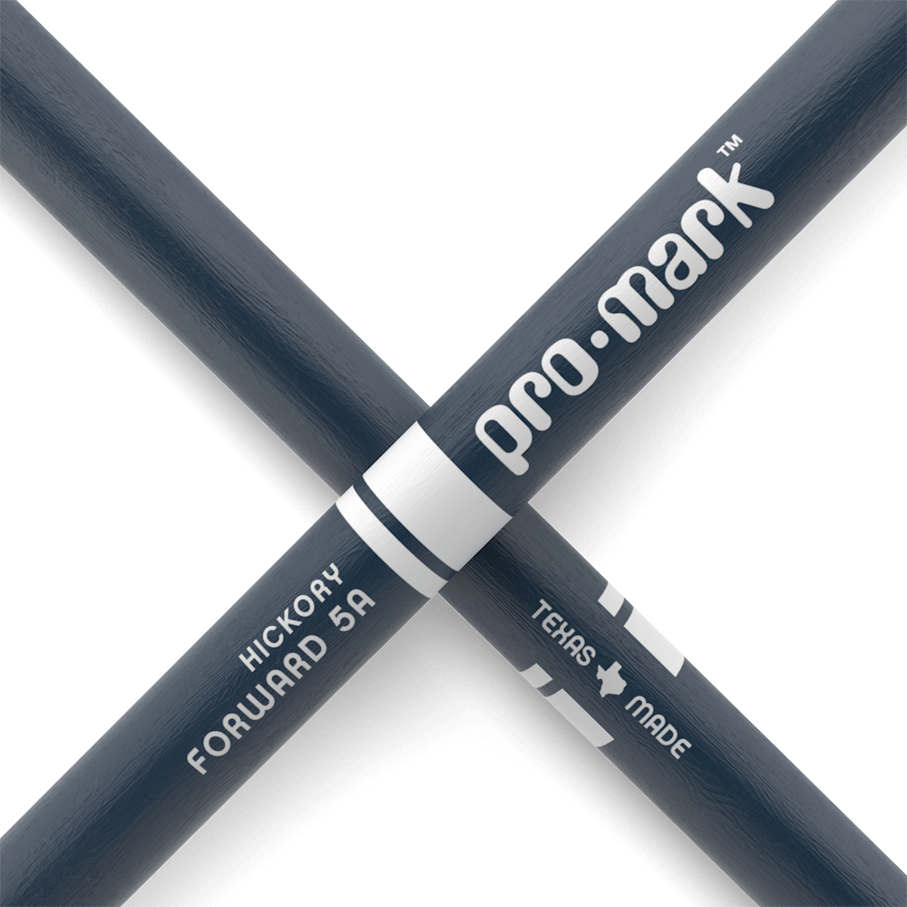 ProMark Classic Forward 5A Painted Blue Hickory Drumstick, Oval Wood Tip
