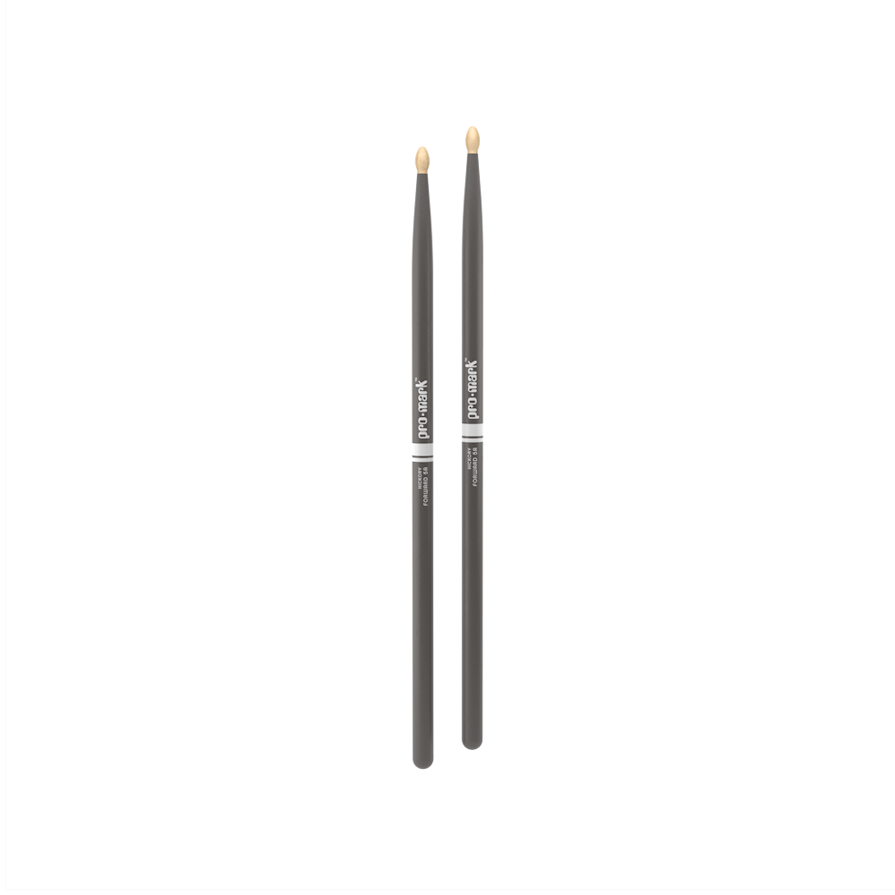 ProMark Classic Forward 5A Painted Gray Hickory Drumstick, Oval Wood Tip