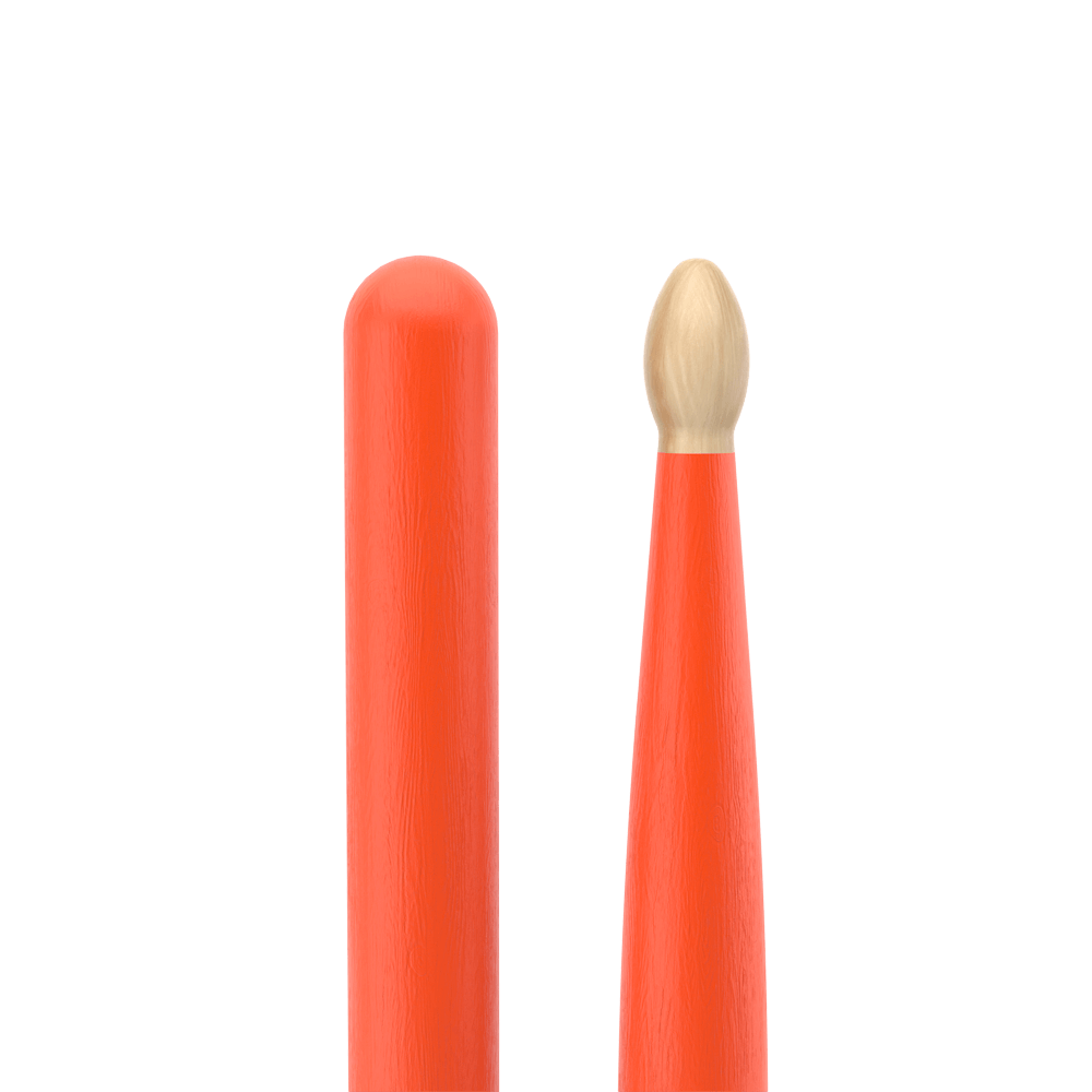 ProMark Classic Forward 5A Painted Orange Hickory Drumstick, Oval Wood Tip