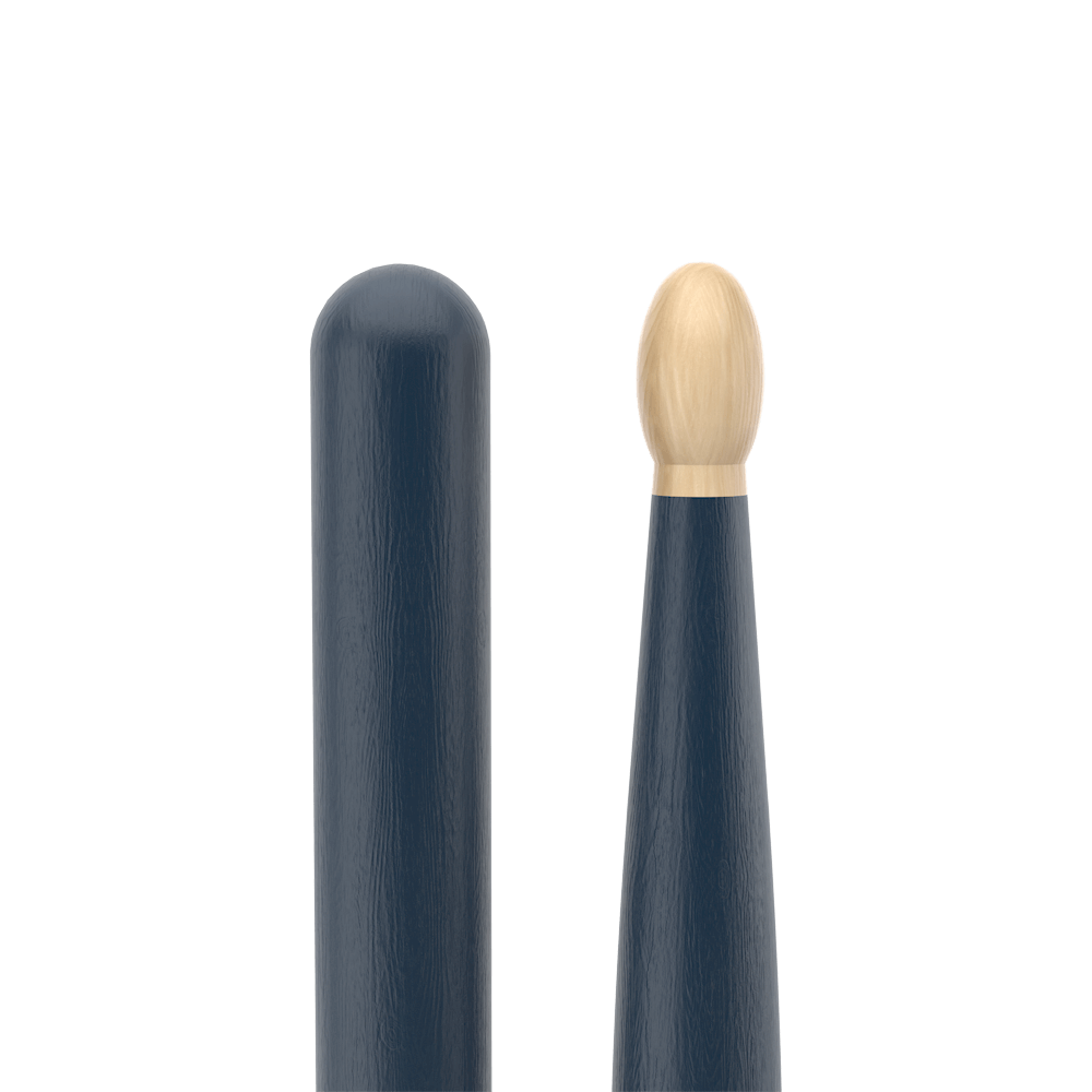 ProMark Classic Forward 5B Painted Blue Hickory Drumstick, Oval Wood Tip