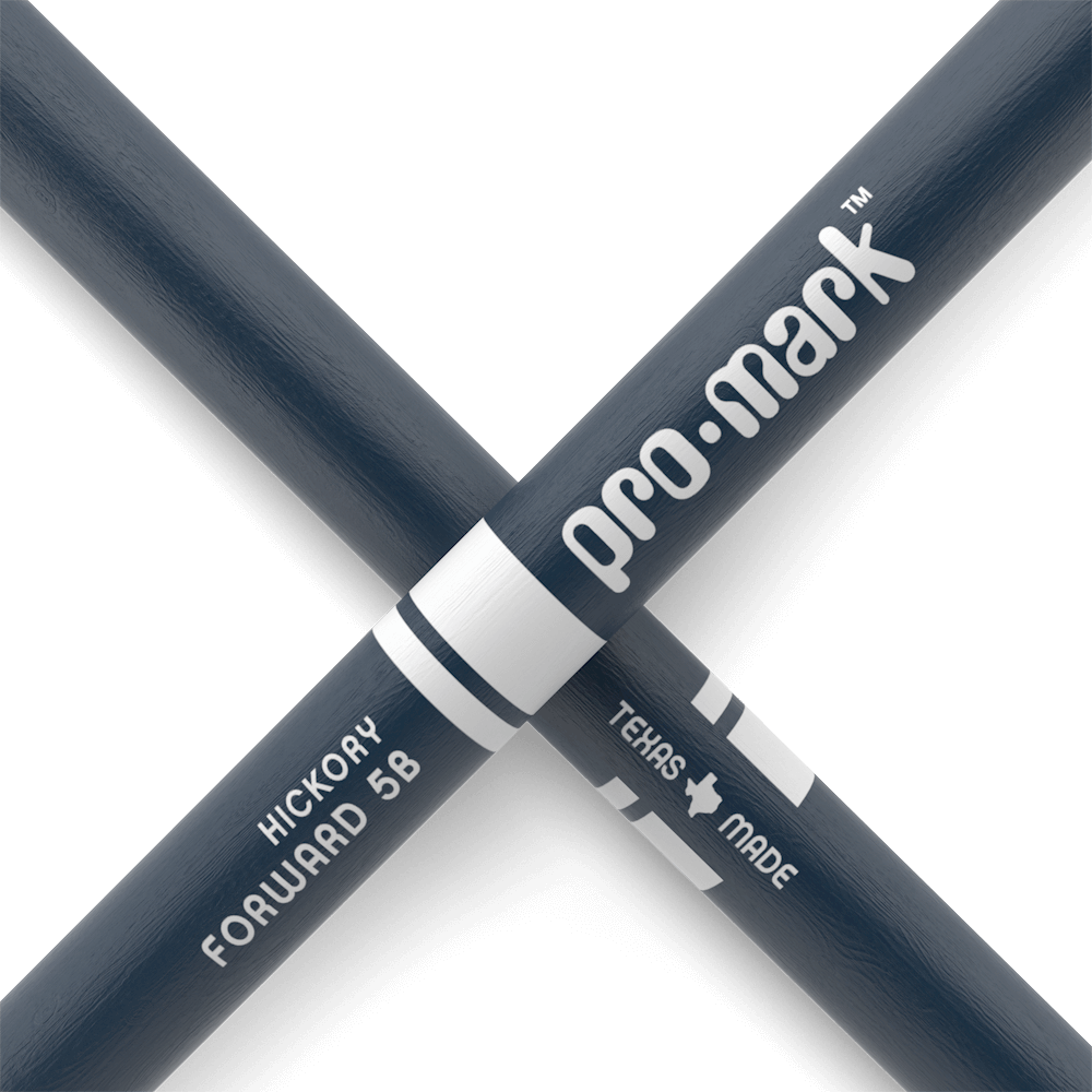 ProMark Classic Forward 5B Painted Blue Hickory Drumstick, Oval Wood Tip