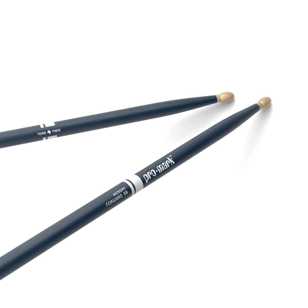 ProMark Classic Forward 5B Painted Blue Hickory Drumstick, Oval Wood Tip
