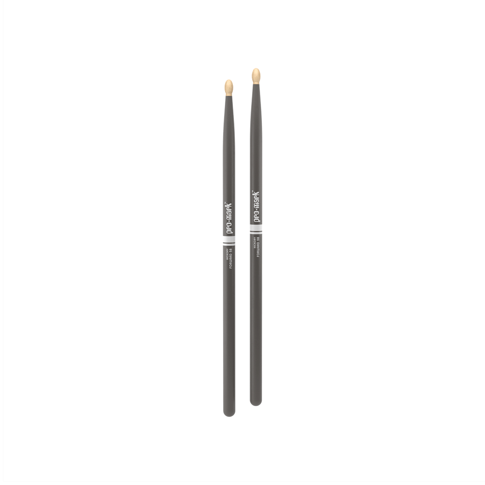 ProMark Classic Forward 5B Painted Gray Hickory Drumstick, Oval Wood Tip