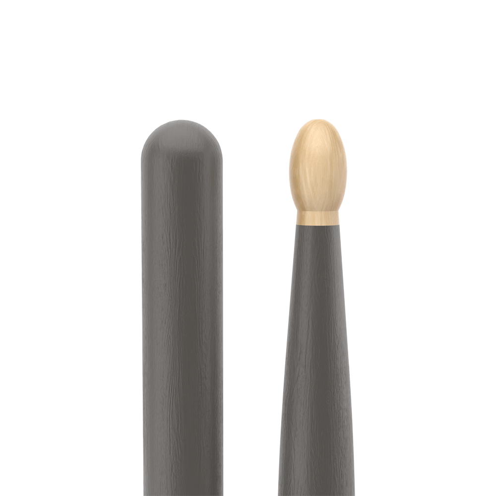 ProMark Classic Forward 5B Painted Gray Hickory Drumstick, Oval Wood Tip