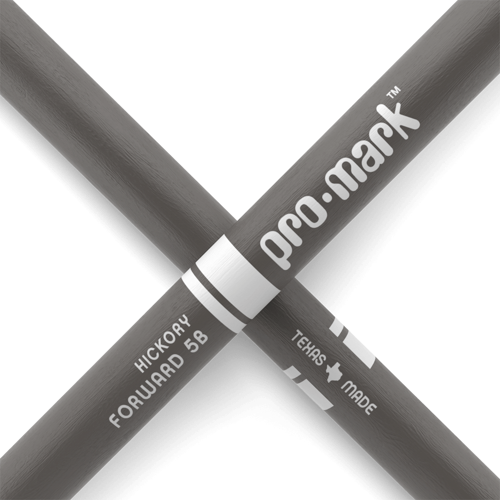 ProMark Classic Forward 5B Painted Gray Hickory Drumstick, Oval Wood Tip