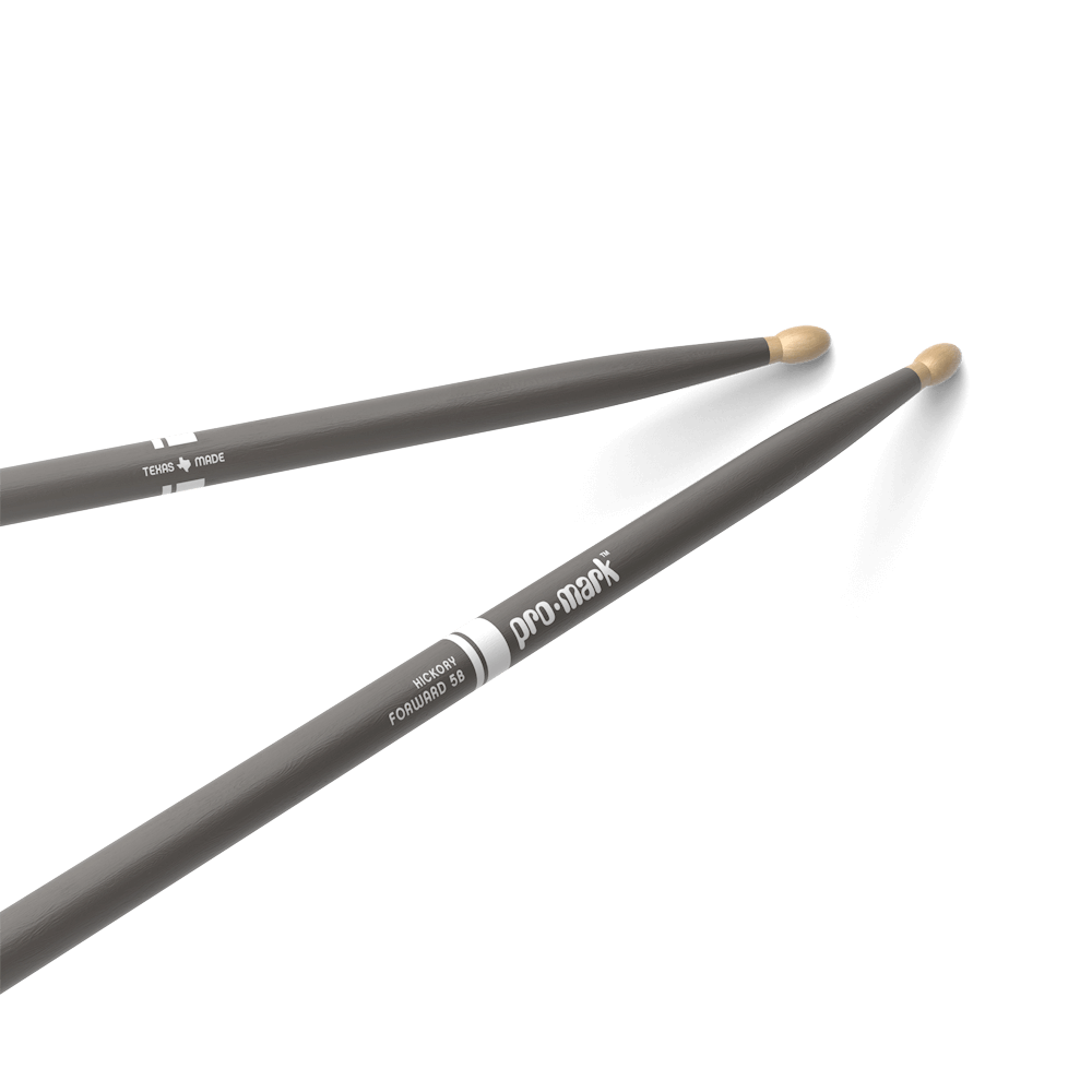 ProMark Classic Forward 5B Painted Gray Hickory Drumstick, Oval Wood Tip