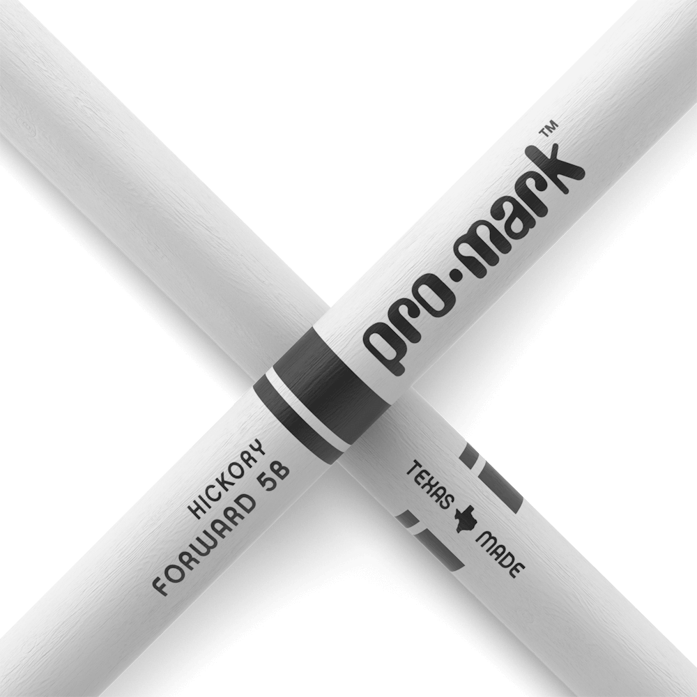 ProMark Classic Forward 5B Painted White Hickory Drumstick, Oval Wood Tip