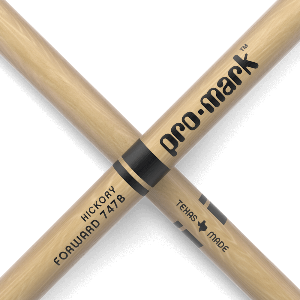 ProMark Classic Forward 747B Hickory Drumstick, Oval Nylon Tip