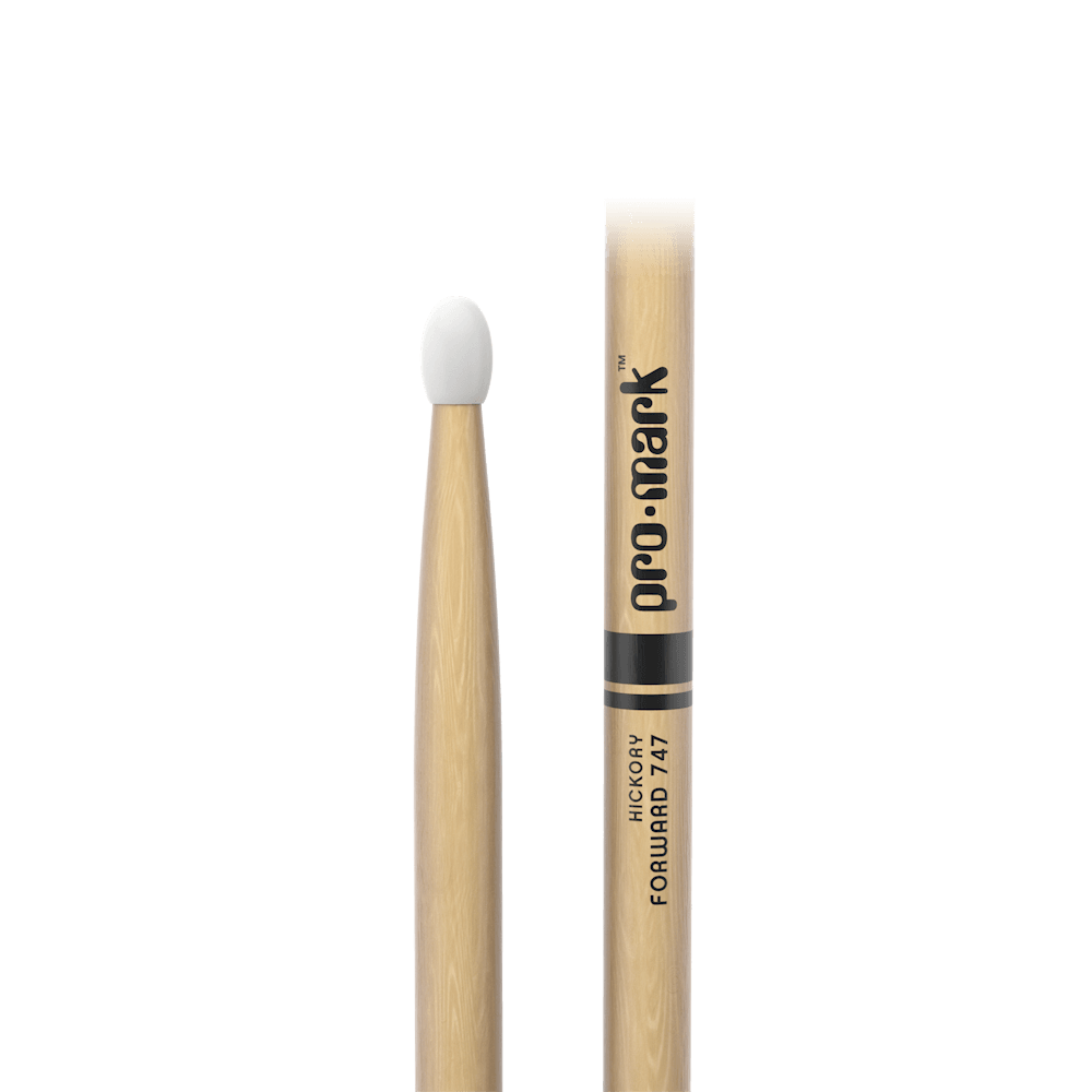 ProMark Classic Forward 747 Hickory Drumstick, Oval Nylon Tip