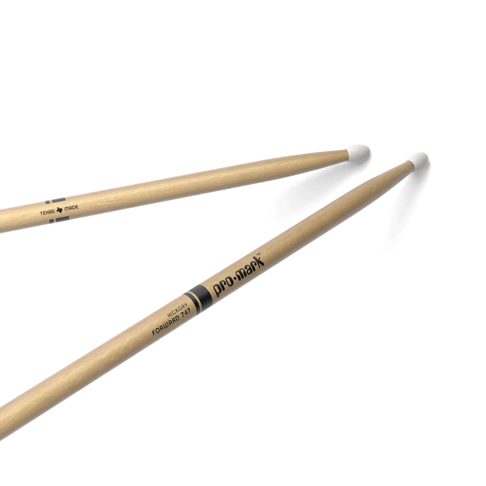 ProMark Classic Forward 747 Hickory Drumstick, Oval Nylon Tip