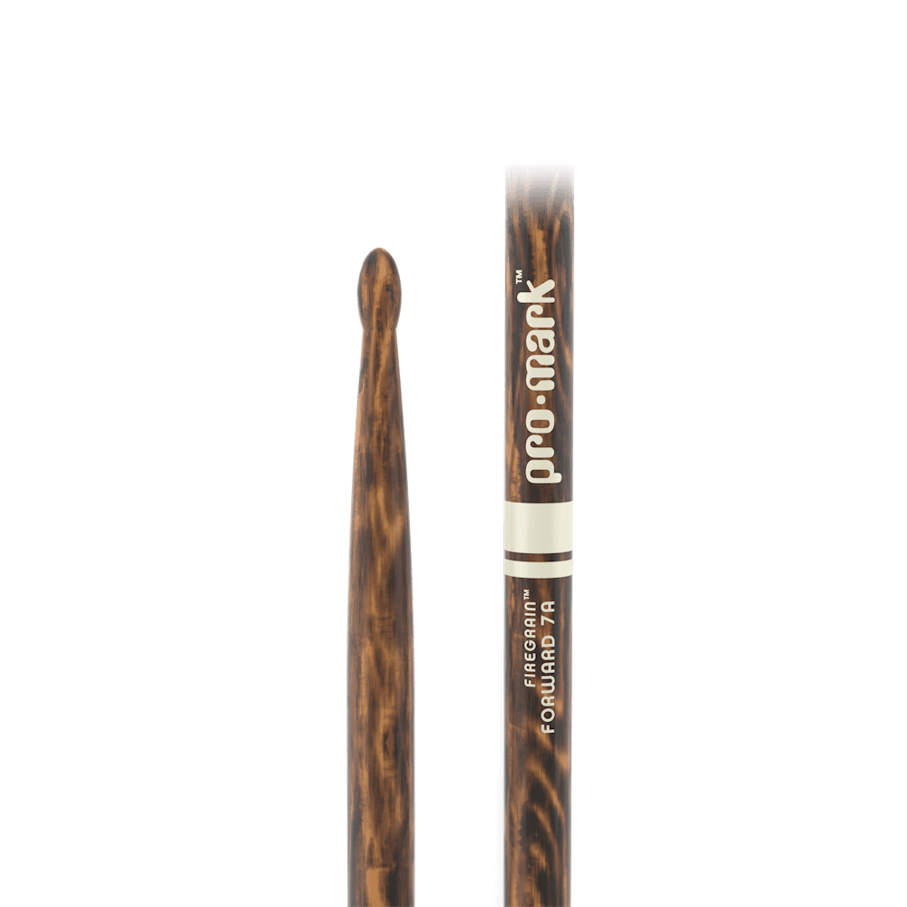 ProMark Classic Forward 7A FireGrain Hickory Drumstick, Oval Wood Tip