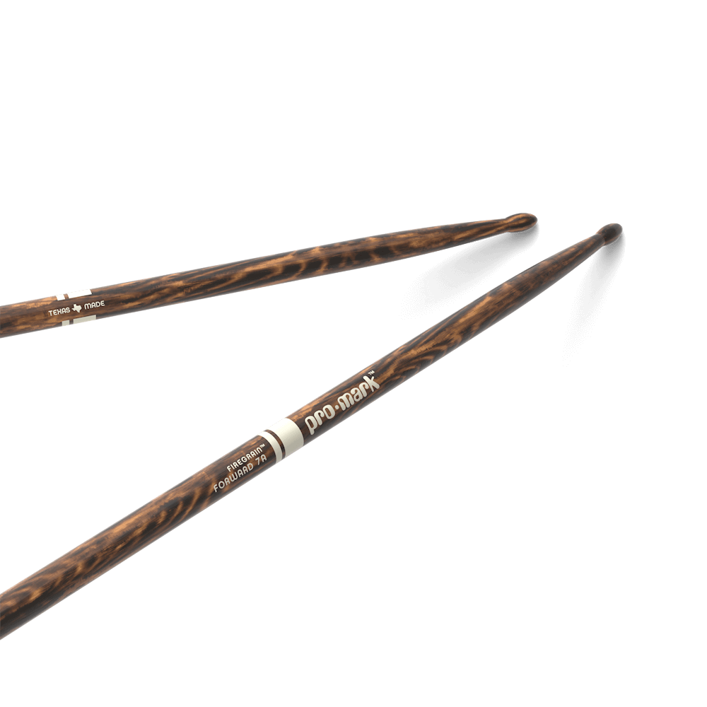 ProMark Classic Forward 7A FireGrain Hickory Drumstick, Oval Wood Tip