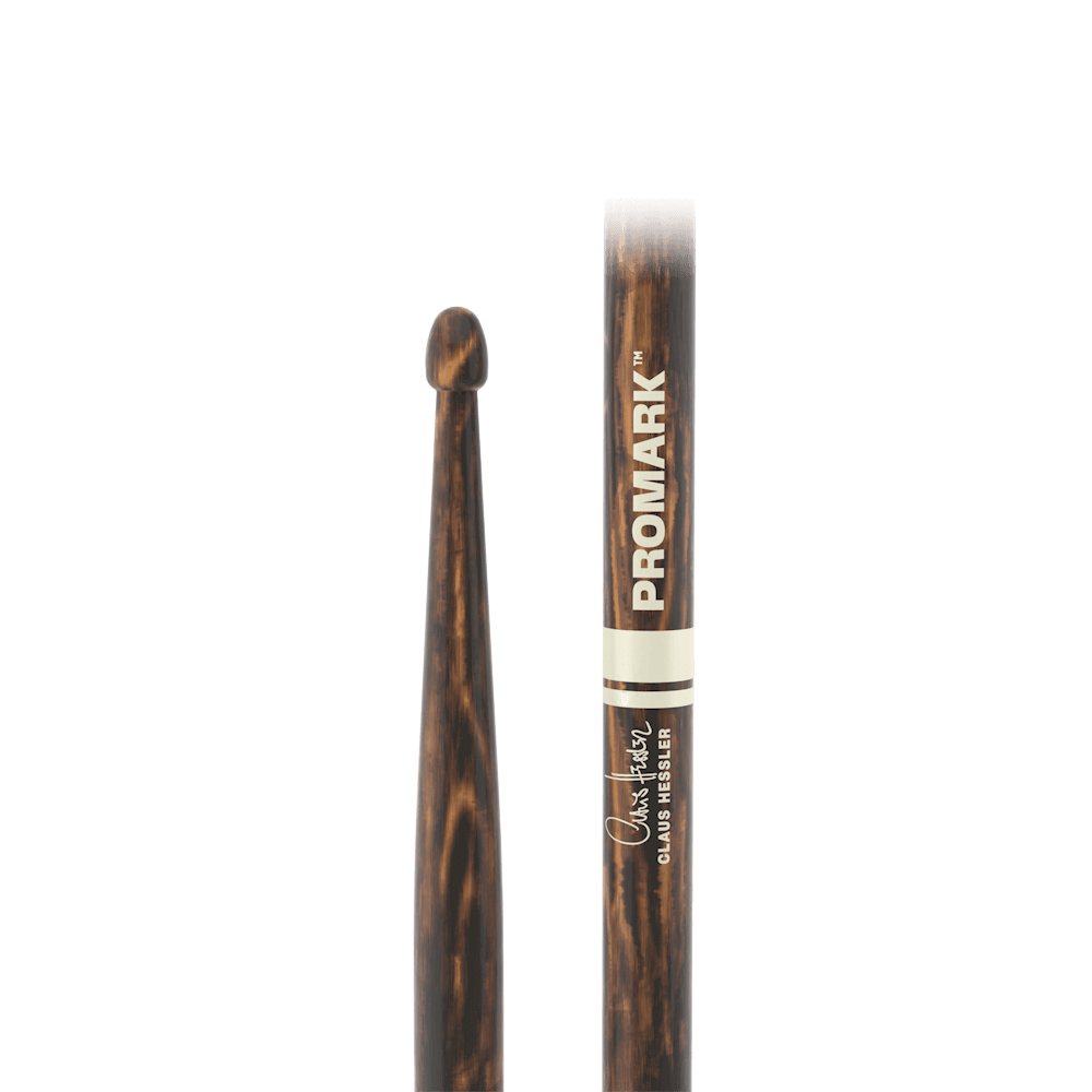 ProMark Claus Hessler ActiveGrip Clear, FireGrain Hickory Drumstick, Wood Tip