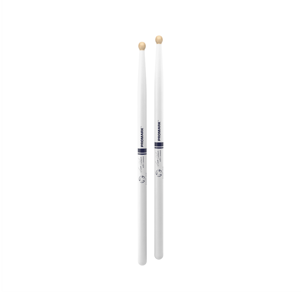 ProMark Scott Johnson Painted White Hickory Drumstick, Wood Tip