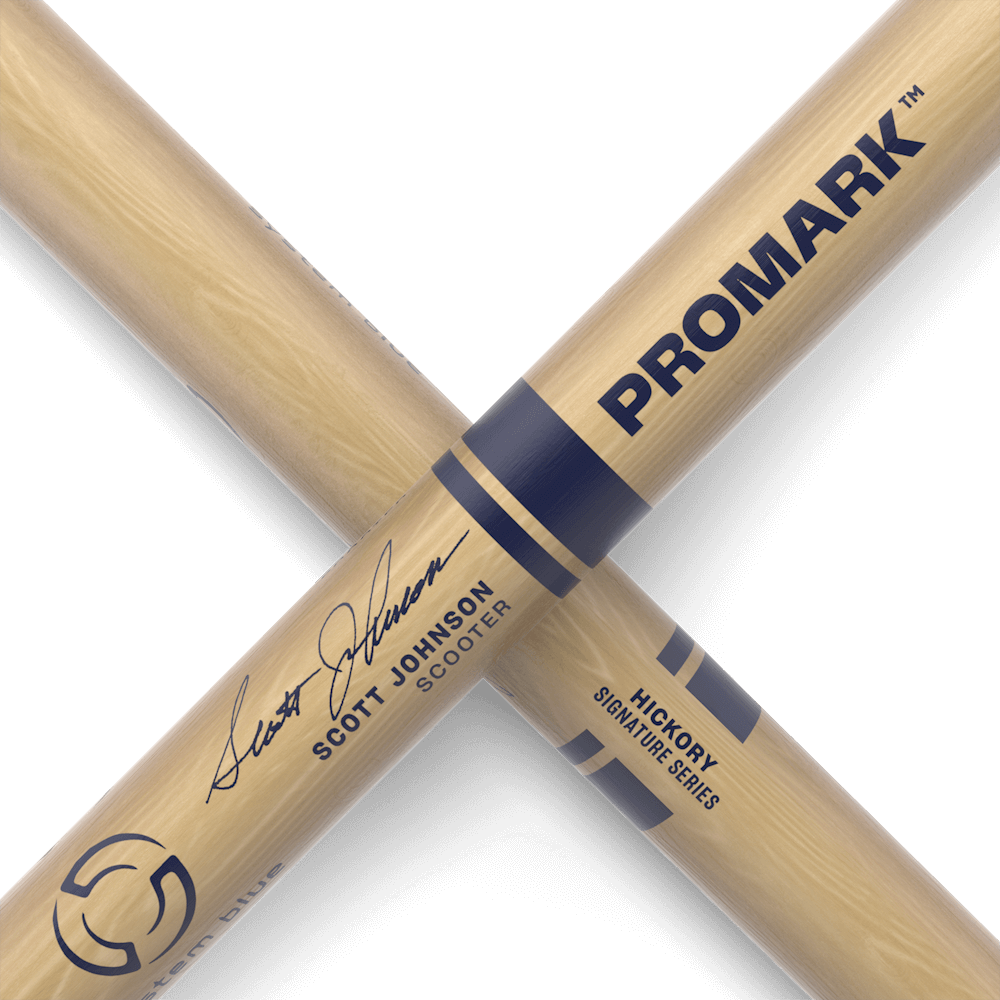 ProMark Scott Johnson Scooter Hickory Drumstick, Wood Tip
