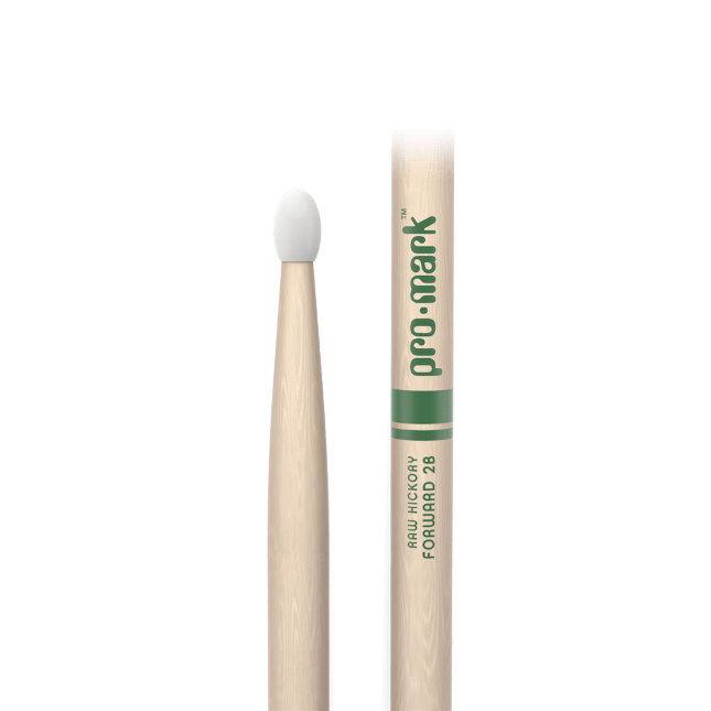 Classic Forward 2B Raw Hickory Drumstick, Oval Nylon Tip