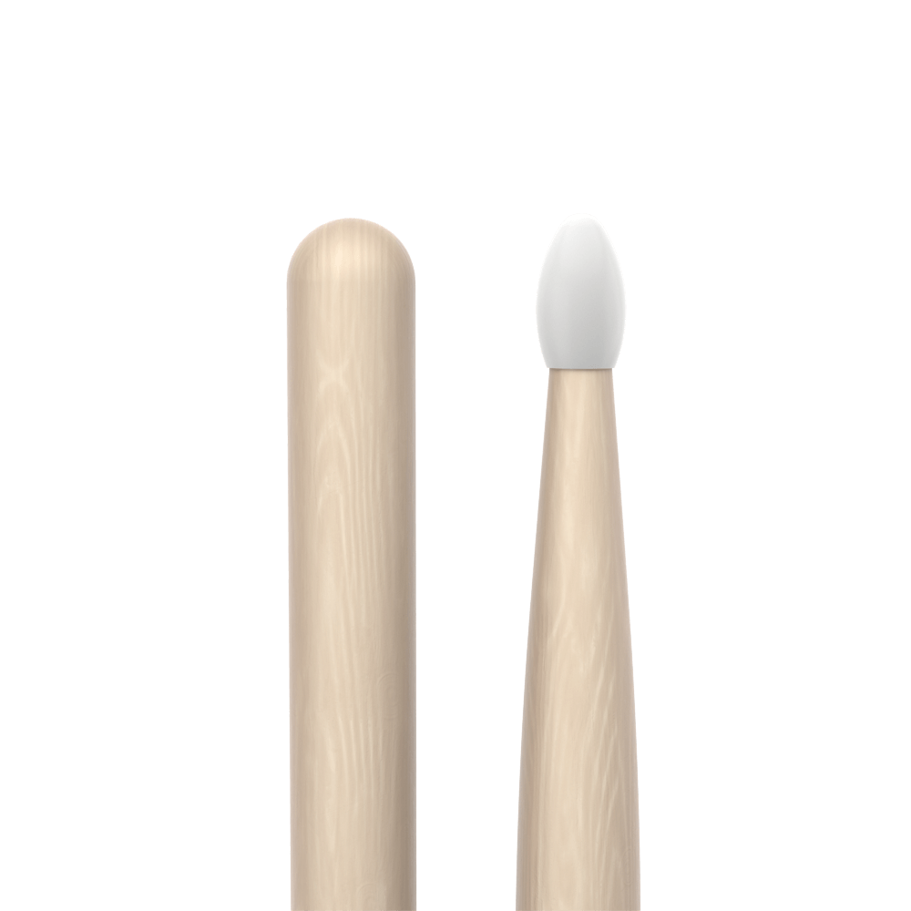 ProMark Classic Forward 5A Raw Hickory Drumstick, Oval Nylon Tip