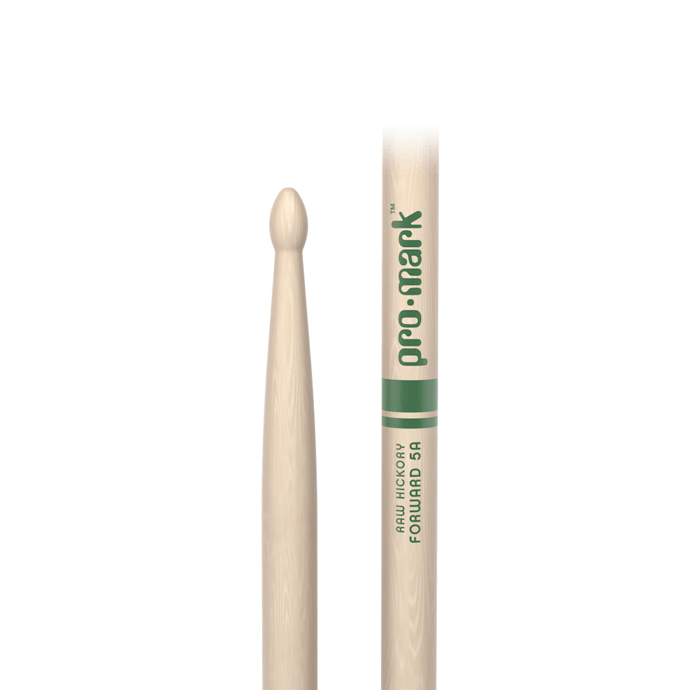 ProMark Classic Forward 5A Raw Hickory Drumstick, Oval Wood Tip