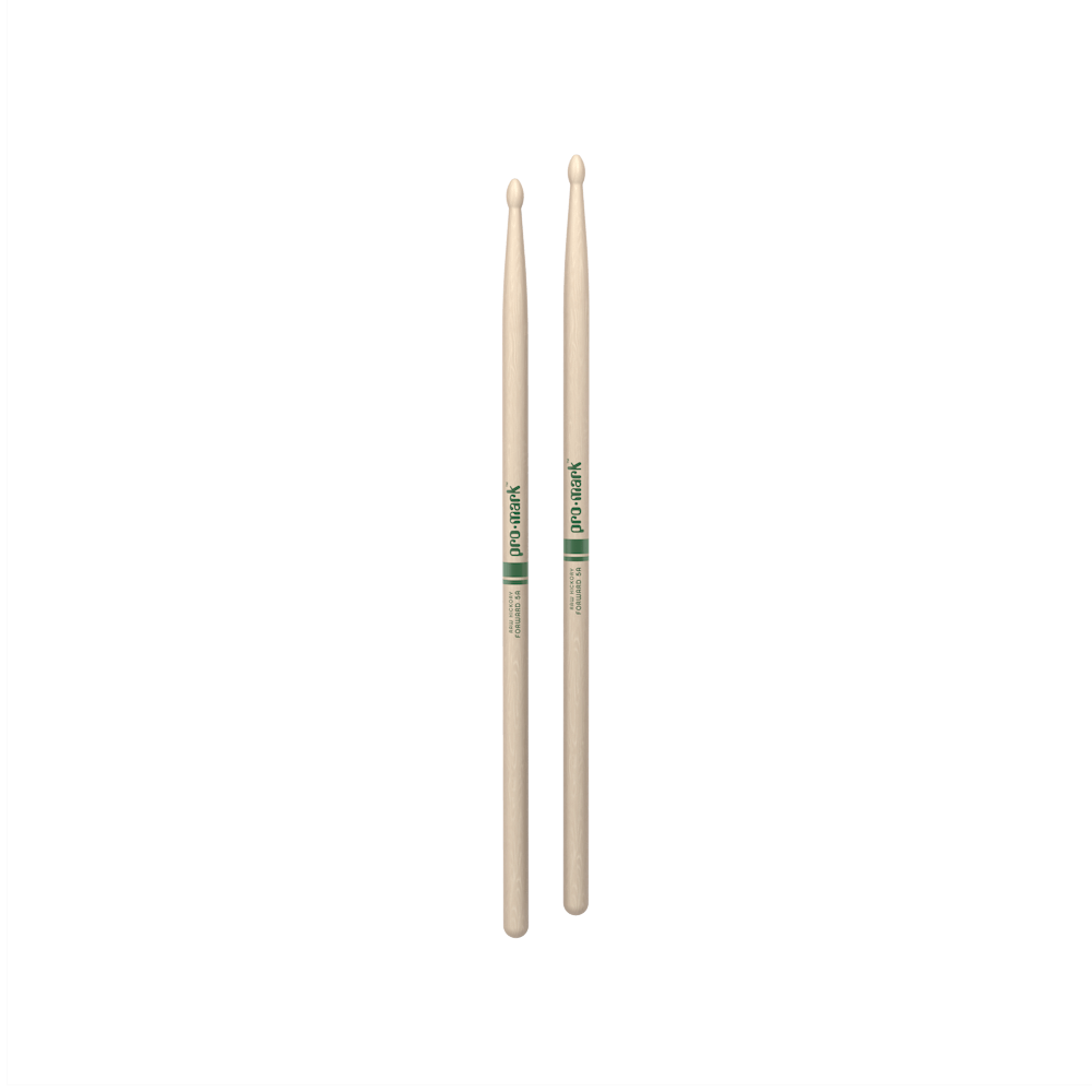 ProMark Classic Forward 5A Raw Hickory Drumstick, Oval Wood Tip