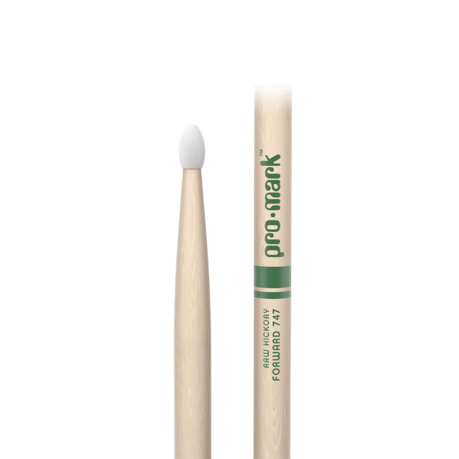 Classic Forward 747 Raw Hickory Drumstick, Oval Nylon Tip