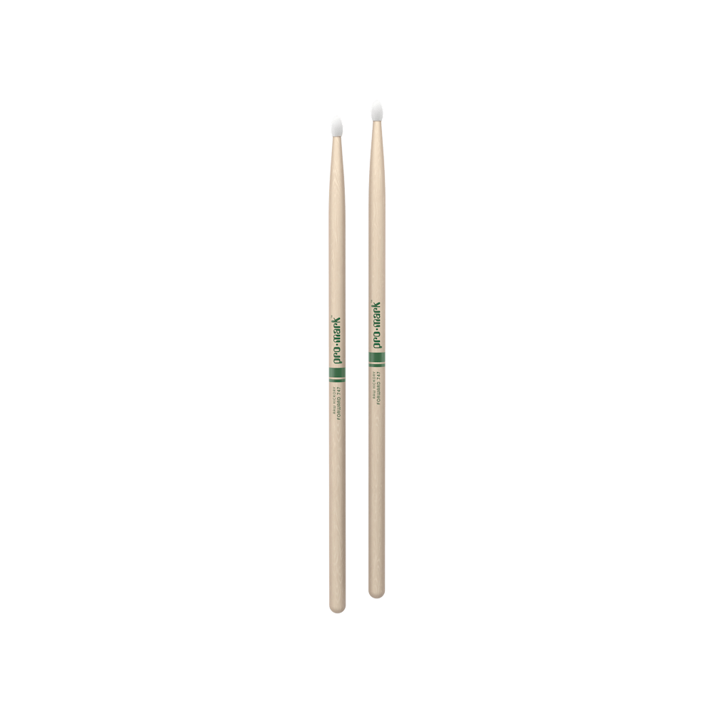 ProMark Classic Forward 747 Raw Hickory Drumstick, Oval Nylon Tip