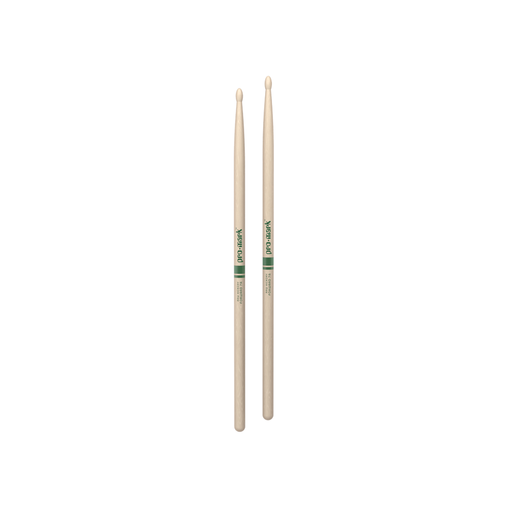 ProMark Classic Forward 7A Raw Hickory Drumstick, Oval Wood Tip