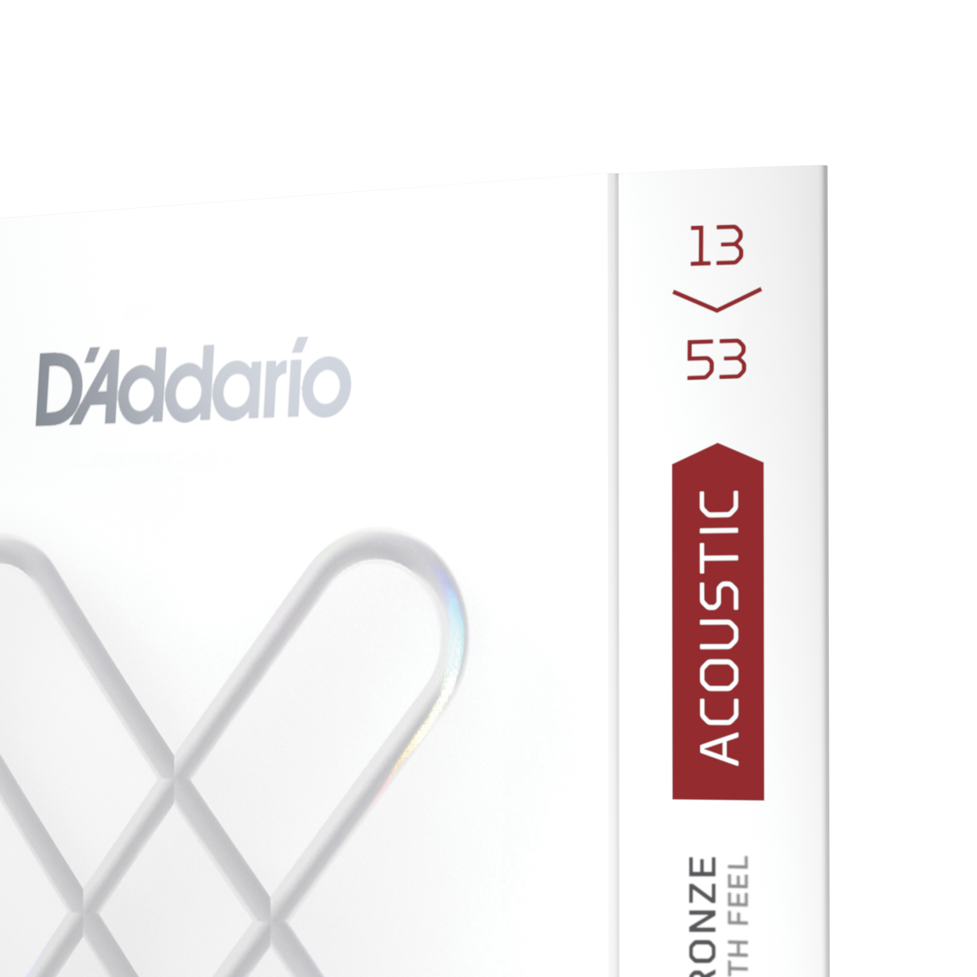 D'Addario XSAPB1353 XS Phosphor Bronze Acoustic Guitar Strings, Hybrid Light, 13-53