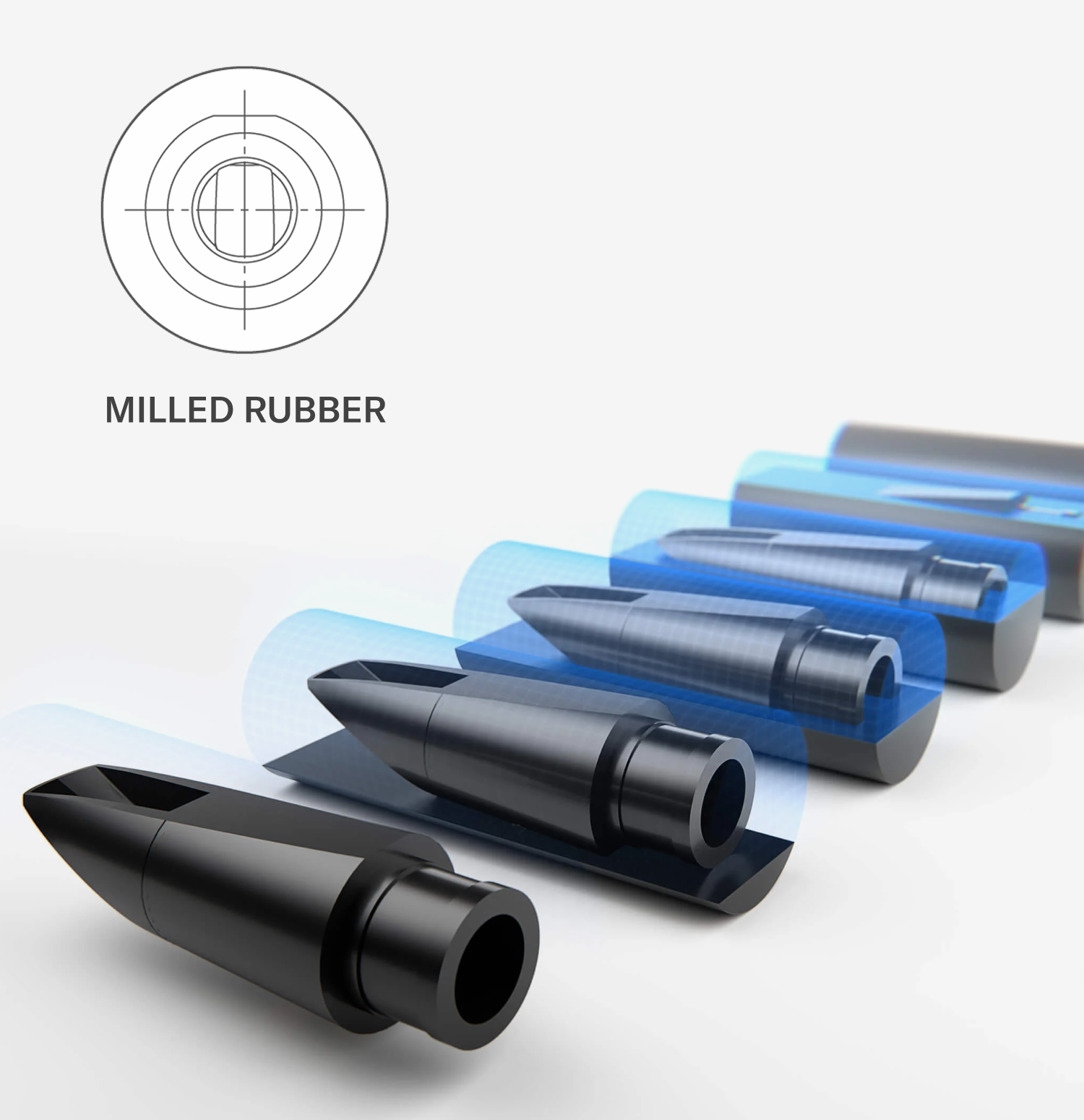 Milled rubber