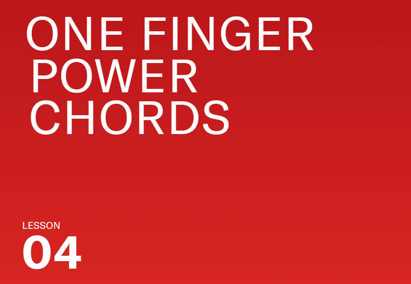 One finger power chords