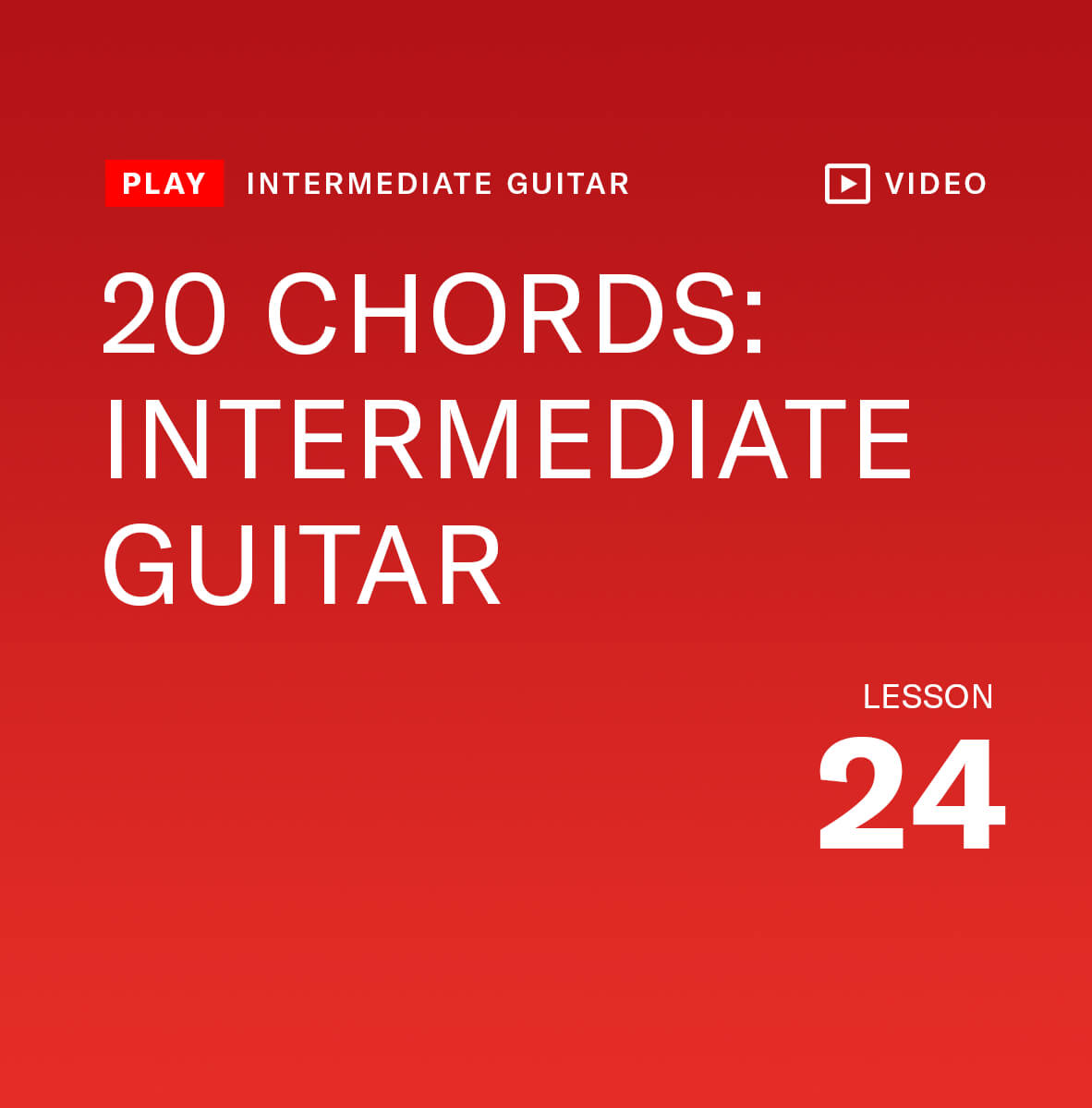 20 chord intermediate guitar