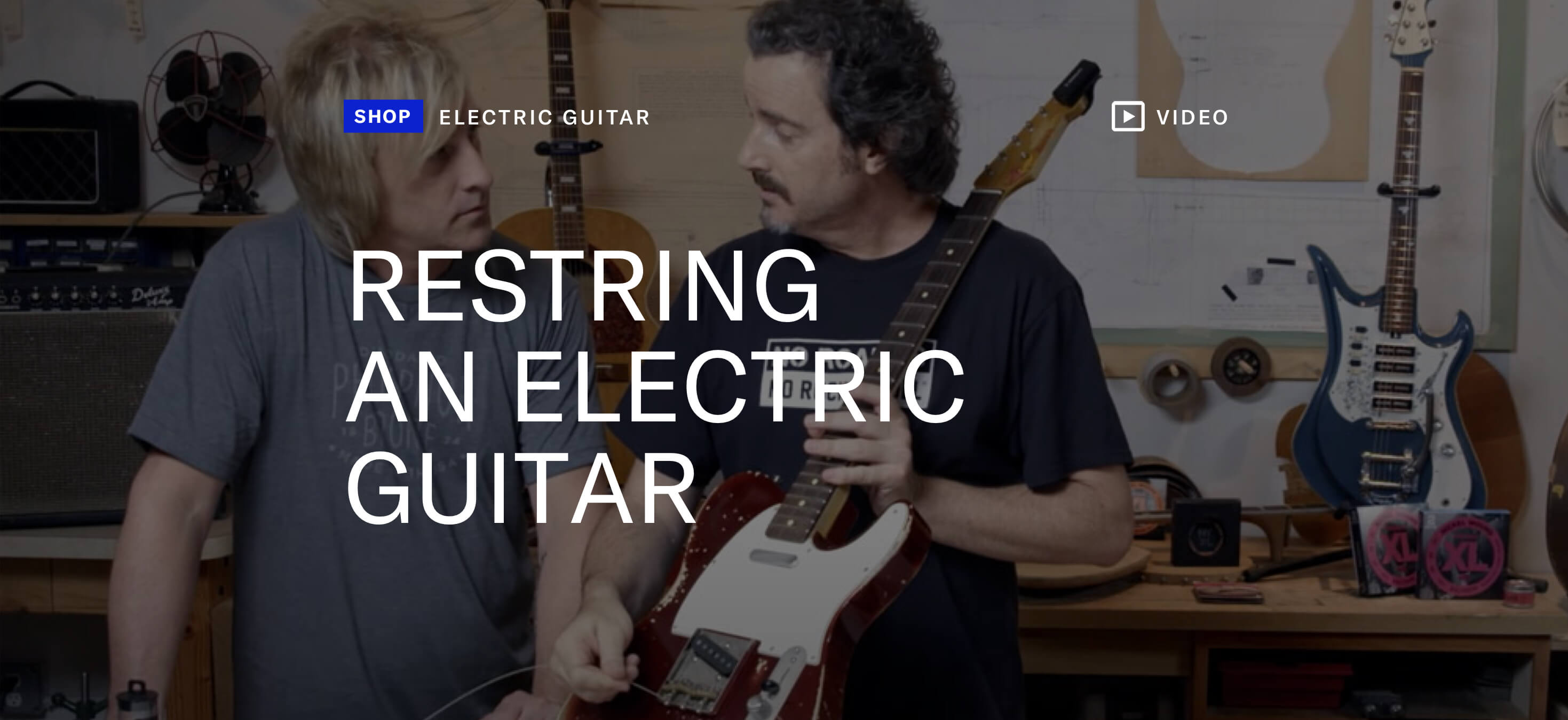 Restring an electric guitar