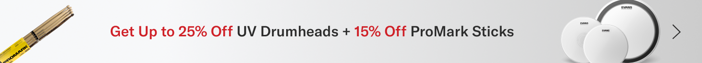 EVANS UV Drumheads and ProMark 4-Packs Sale