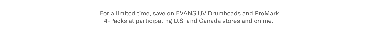 EVANS UV Drumheads and ProMark 4-Packs Sale