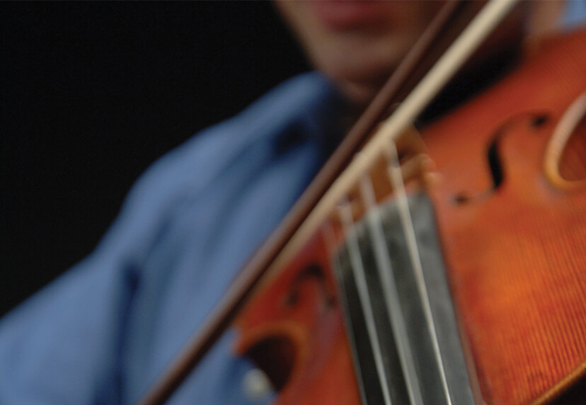 Person playing violin